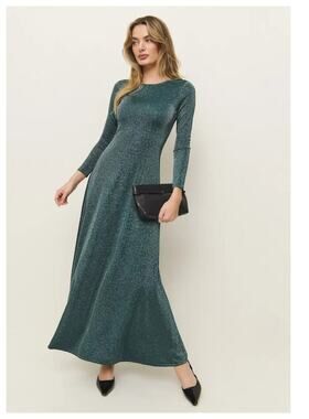 NEW REFORMATION Kori Knit Maxi Dress In Mermaid Sparkle Size XS